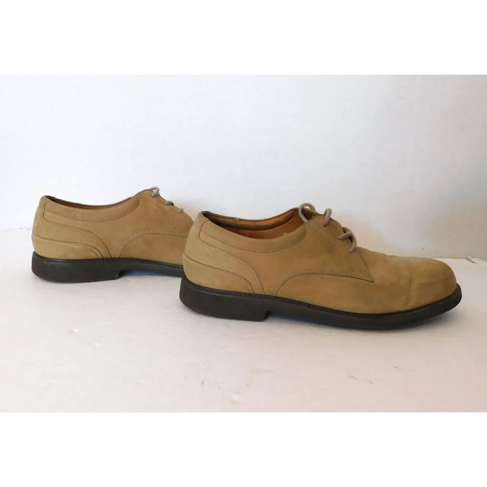 Rockport Suede Oxford Shoes Men’s 9.5M Tan Lace Up Durable Leather